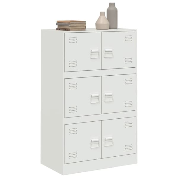 vidaXL skab 67x39x107 cm stål hvid