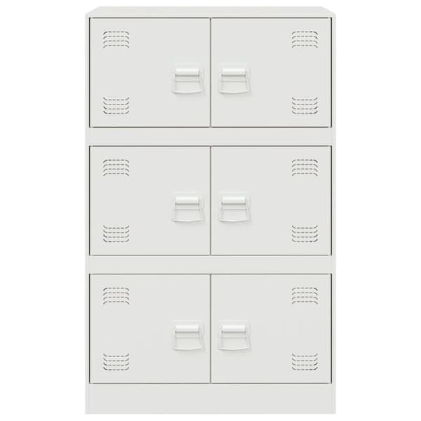 vidaXL skab 67x39x107 cm stål hvid