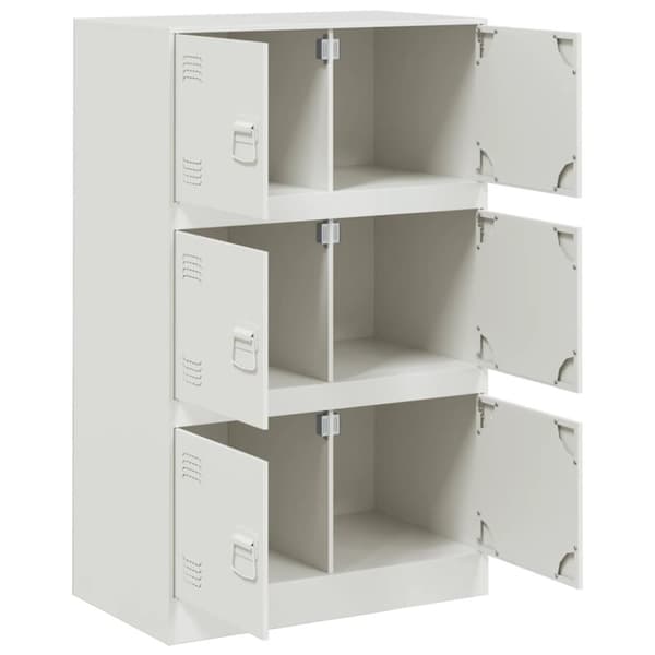 vidaXL skab 67x39x107 cm stål hvid