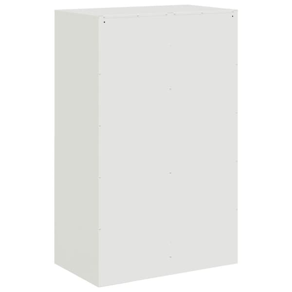 vidaXL skab 67x39x107 cm stål hvid