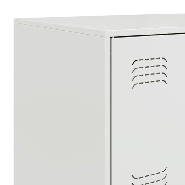 vidaXL skab 67x39x107 cm stål hvid
