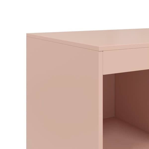 vidaXL skab 67x39x95 cm stål lyserød
