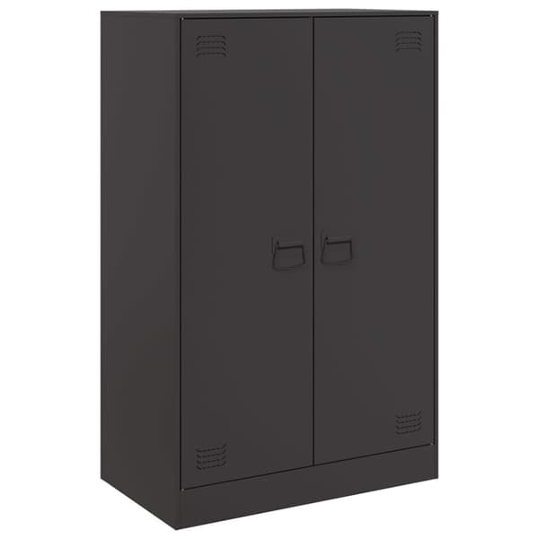 vidaXL skænk 67x39x107 cm stål sort