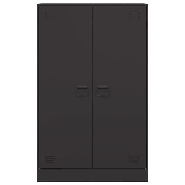 vidaXL skænk 67x39x107 cm stål sort