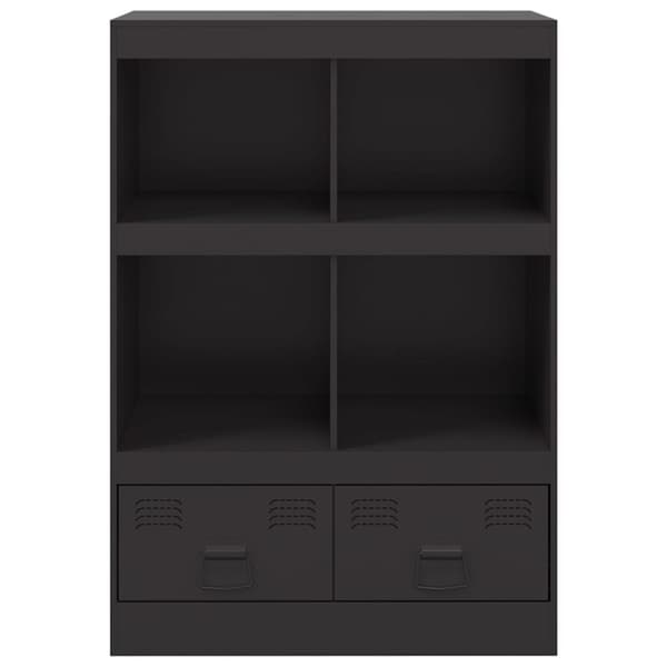 vidaXL Highboard svart 67x39x95 cm stål