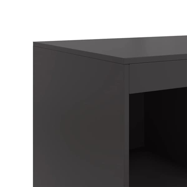 vidaXL Highboard svart 67x39x95 cm stål