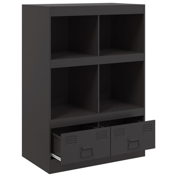 vidaXL skab 67x39x95 cm stål sort