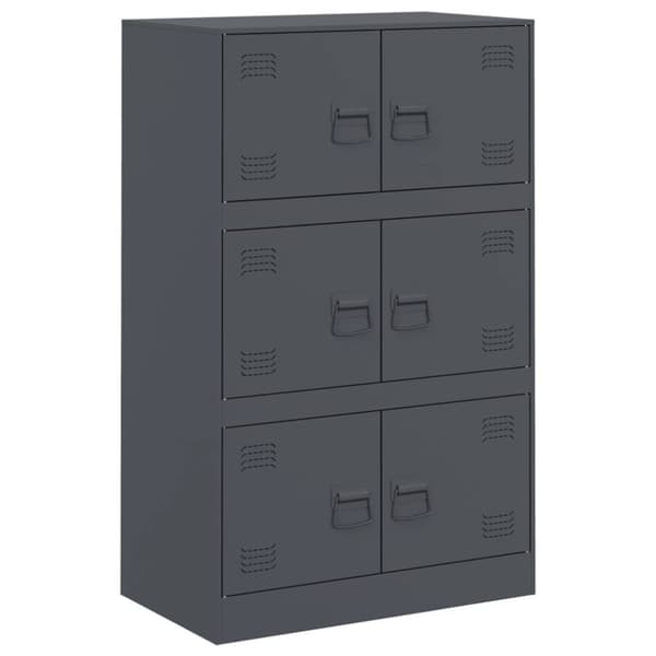 vidaXL skab 67x39x107 cm stål antracitgrå