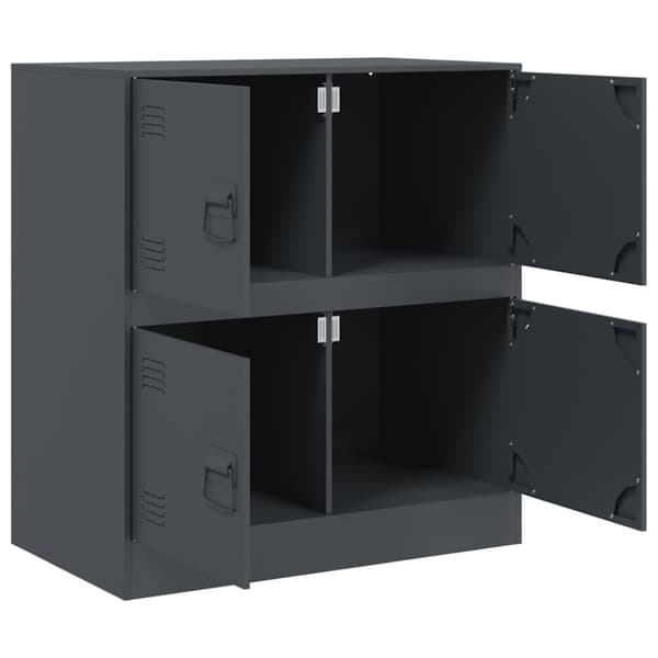 vidaXL Skjenk antrasitt 67x39x73 cm stål