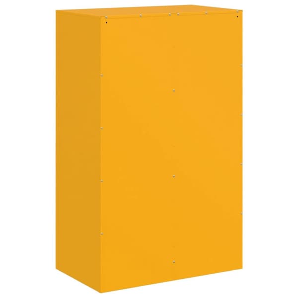 vidaXL skab 67x39x107 cm stål sennepsgul