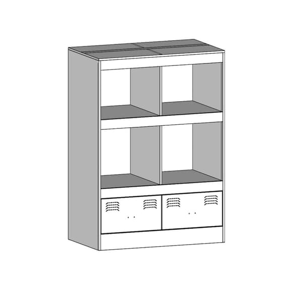 vidaXL skab 67x39x95 cm stål hvid
