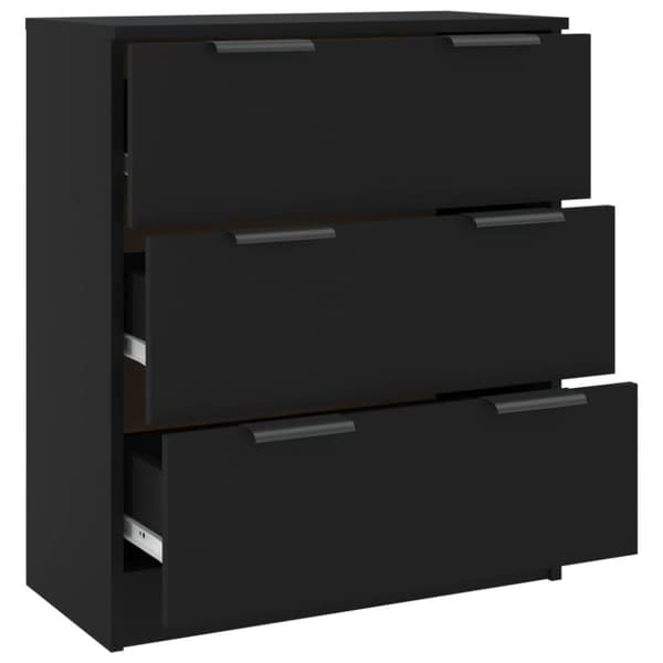The Living Store Skänk svart 60x30x70 cm konstruerat trä -  Skänkar & serveringsbord