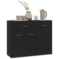 Miniatyrbild 5 av 8: The Living Store Skänk svart 88x30x70 cm konstruerat trä -  Skänkar & serveringsbord