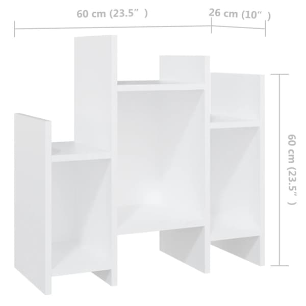 The Living Store Sidobord vit 60x26x60 cm konstruerat trä - Skänkar & serveringsbord