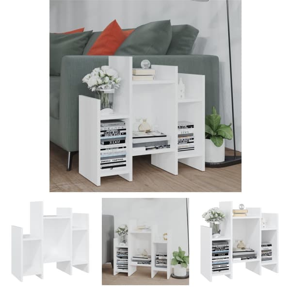 The Living Store Sidobord vit 60x26x60 cm konstruerat trä - Skänkar & serveringsbord