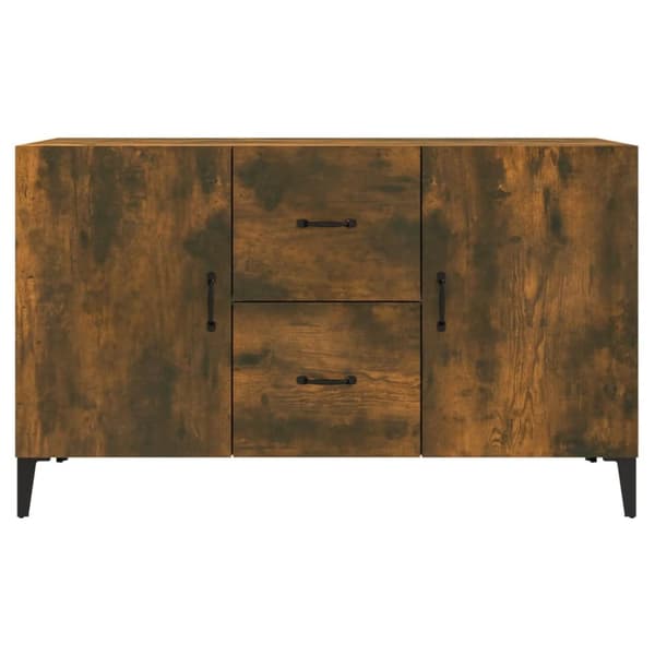 The Living Store Byrå rökfärgad ek 100x36x60 cm konstruerat trä -  Skänkar & serveringsbord