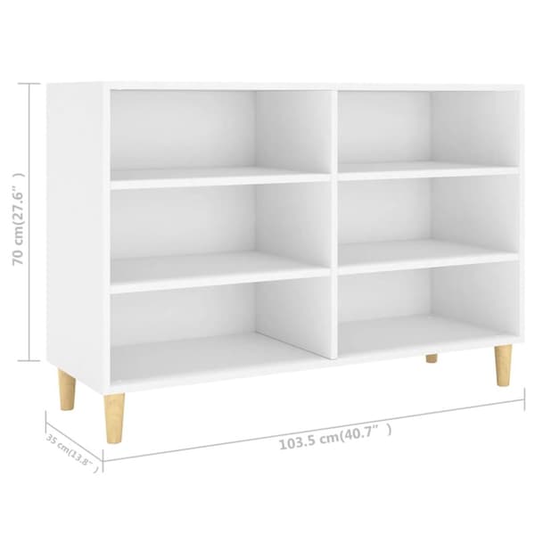 The Living Store Skänk vit 103,5x35x70 cm konstruerat trä -  Skänkar & serveringsbord