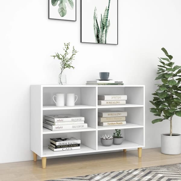 The Living Store Skänk vit 103,5x35x70 cm konstruerat trä -  Skänkar & serveringsbord
