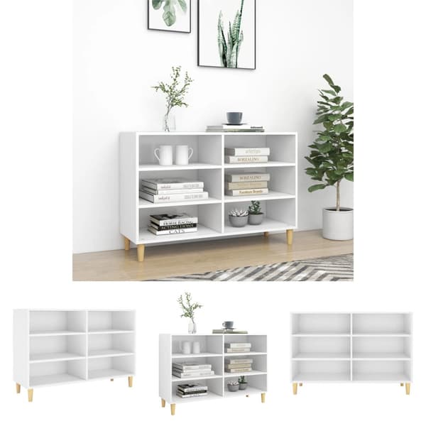 The Living Store Skänk vit 103,5x35x70 cm konstruerat trä -  Skänkar & serveringsbord