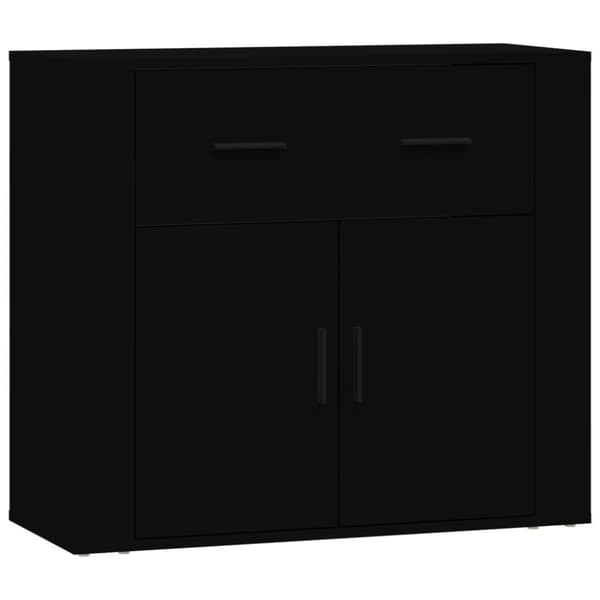 The Living Store skænk 80x33x70 cm konstrueret træ sort - Skænke