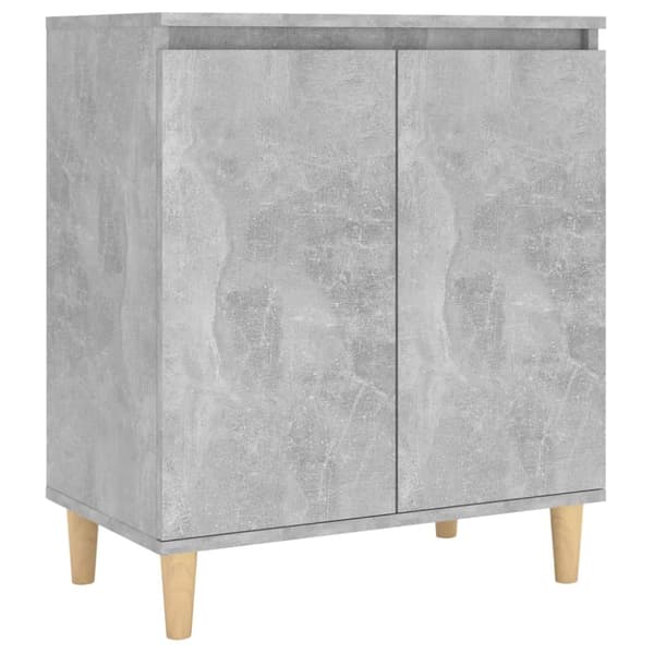 The Living Store Senkki täyspuujaloilla betoninharmaa 60x35x70 cm tekninen puu - Tarjoilupöydät & senkit