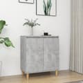 Pikkukuva 2 / 10: The Living Store Senkki täyspuujaloilla betoninharmaa 60x35x70 cm tekninen puu -  Tarjoilupöydät & senkit