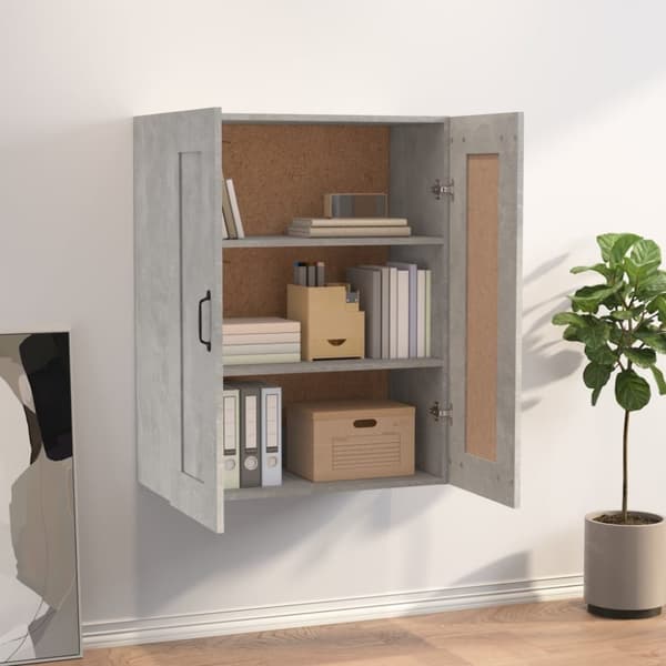 The Living Store Väggskåp betonggrå 69,5x32,5x90 cm -  Skänkar & serveringsbord