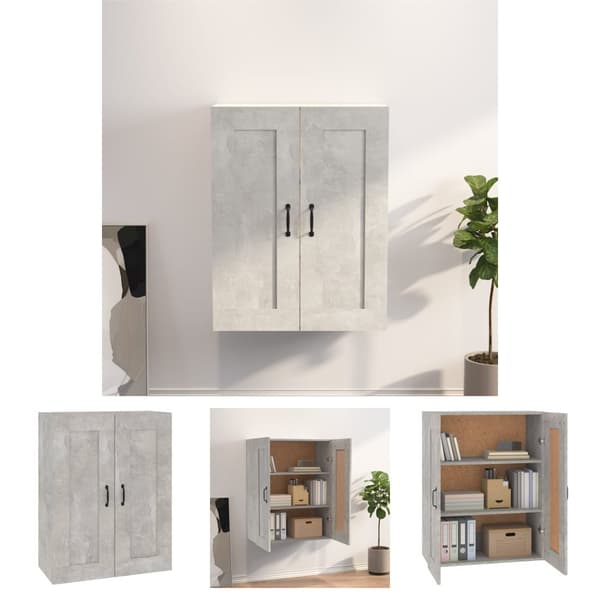 The Living Store Väggskåp betonggrå 69,5x32,5x90 cm -  Skänkar & serveringsbord