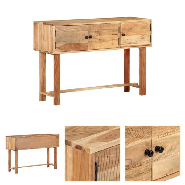 The Living Store Sidobord 115x35x75 cm massivt akaciaträ -  Skänkar & serveringsbord