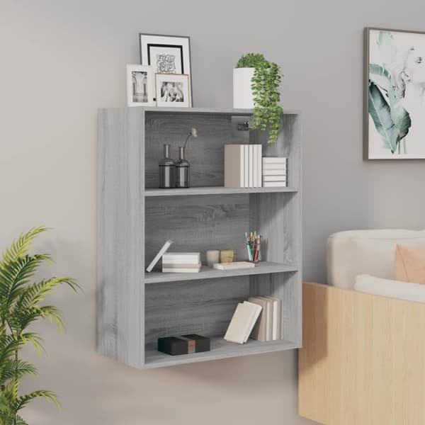 The Living Store vægskab 69,5x32,5x90 cm grå sonoma-eg - Skænke