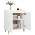 Pikkukuva 5 / 10: The Living Store Senkki täyspuujaloilla valkoinen 60x35x70 cm tekninen puu -  Tarjoilupöydät & senkit