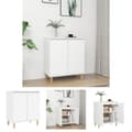 Pikkukuva 1 / 10: The Living Store Senkki täyspuujaloilla valkoinen 60x35x70 cm tekninen puu -  Tarjoilupöydät & senkit