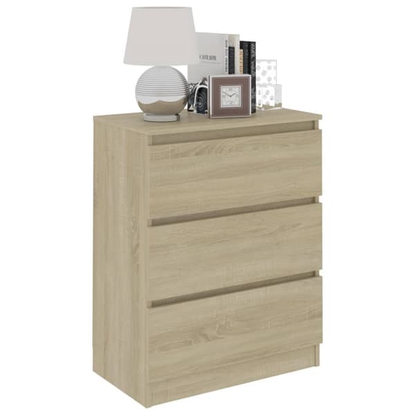 The Living Store Byrå sonoma-ek 60x35x76 cm konstruerat trä -  Skänkar & serveringsbord
