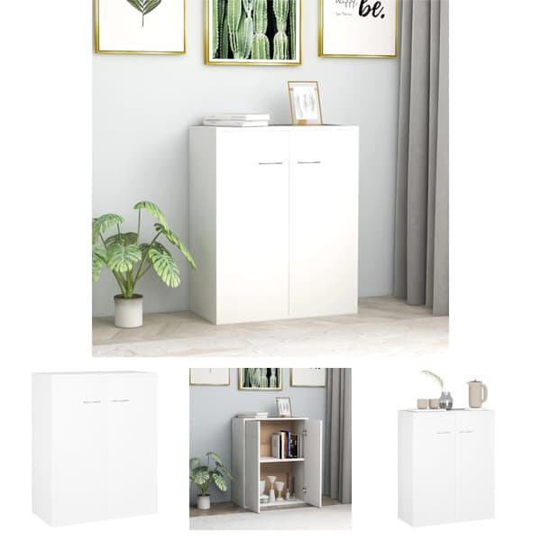 The Living Store Skänk vit 60x30x75 cm spånskiva -  Skänkar & serveringsbord
