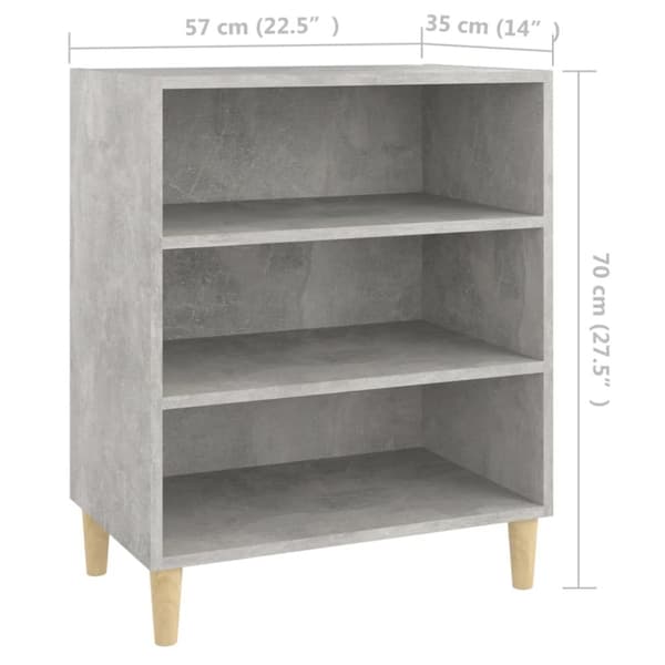 The Living Store Skänk betonggrå 57x35x70 cm spånskiva - Skänkar & serveringsbord