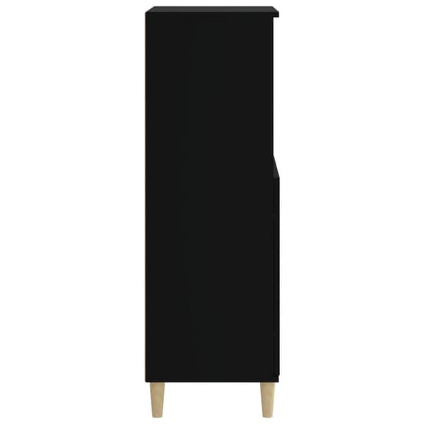 The Living Store skab 60x36x110 cm konstrueret træ sort - Skænke