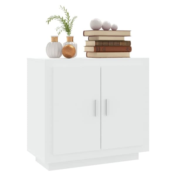 The Living Store skænk 80x40x75 cm konstrueret træ hvid -  Skænke
