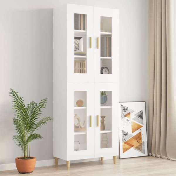 The Living Store Riippuva seinäkaappi valkoinen 69,5x34x90 cm - Tarjoilupöydät & senkit