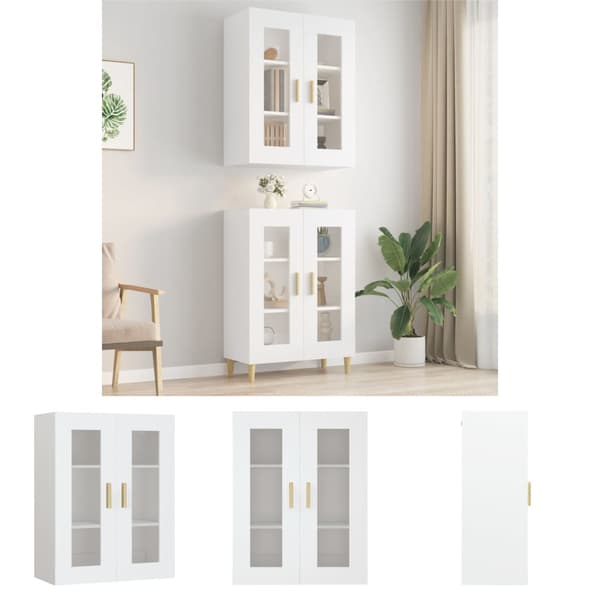 The Living Store Riippuva seinäkaappi valkoinen 69,5x34x90 cm - Tarjoilupöydät & senkit