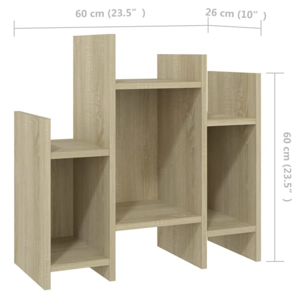 The Living Store Sidoskåp sonoma-ek 60x26x60 cm konstruerat trä - Skänkar & serveringsbord