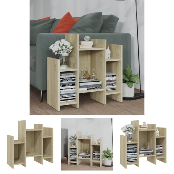 The Living Store Sidoskåp sonoma-ek 60x26x60 cm konstruerat trä - Skänkar & serveringsbord