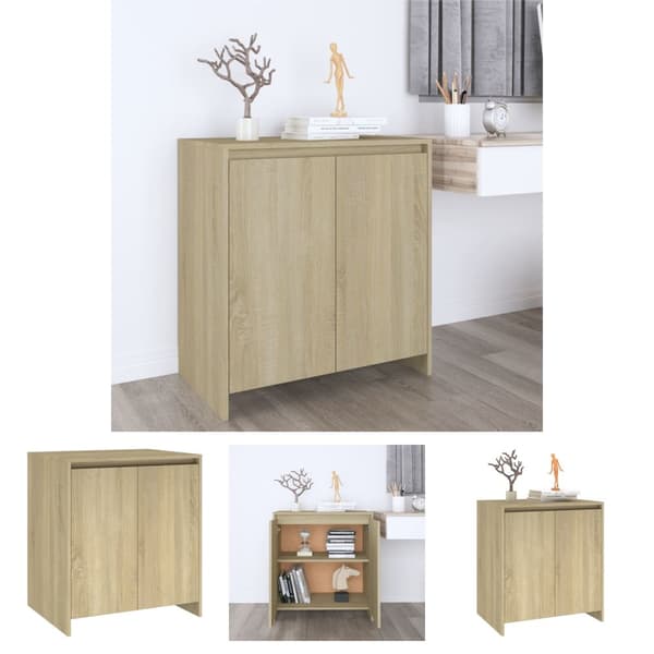 The Living Store skænk 70x41x75 cm konstrueret træ sonoma-eg - Skænke