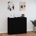 Pikkukuva 2 / 11: The Living Store Senkki musta 80x33x70 cm tekninen puu -  Tarjoilupöydät & senkit
