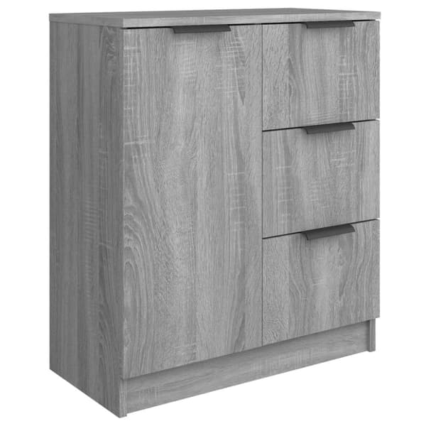 The Living Store Byrå grå sonoma 60x30x70 cm konstruerat trä - Skänkar & serveringsbord