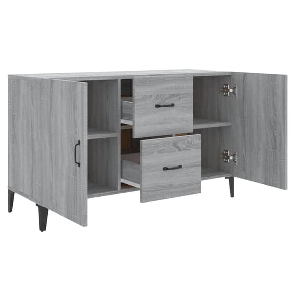 The Living Store Senkki harmaa Sonoma 100x36x60 cm tekninen puu - Tarjoilupöydät & senkit