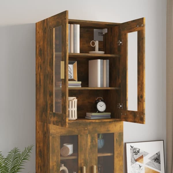 The Living Store Riippuva seinäkaappi savutammi 69,5x34x90 cm -  Tarjoilupöydät & senkit