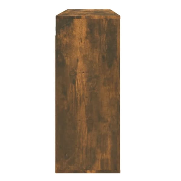 The Living Store vægskab 80x33x80 cm konstrueret træ røget egetræsfarve - Skænke