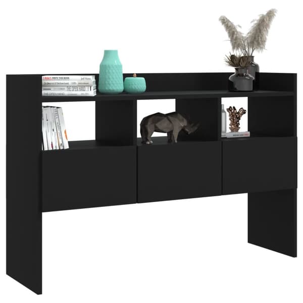 The Living Store Senkki musta 105x30x70 cm tekninen puu -  Tarjoilupöydät & senkit