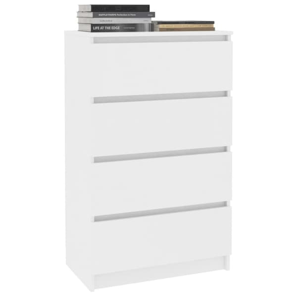 The Living Store Byrå vit 60x35x98,5 cm konstruerat trä -  Skänkar & serveringsbord