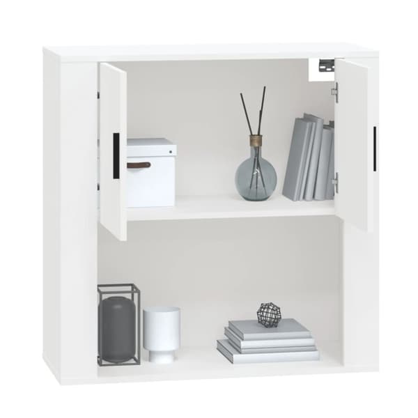 The Living Store vægskab 80x33x80 cm konstrueret træ hvid - Skænke